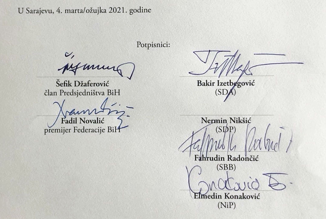 Predstavnici političkih stranaka potpisali izjavu o položaju povratnika i Srebrenici